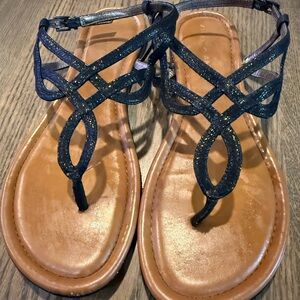 Kelly & Katie Sandals - Black and Tan